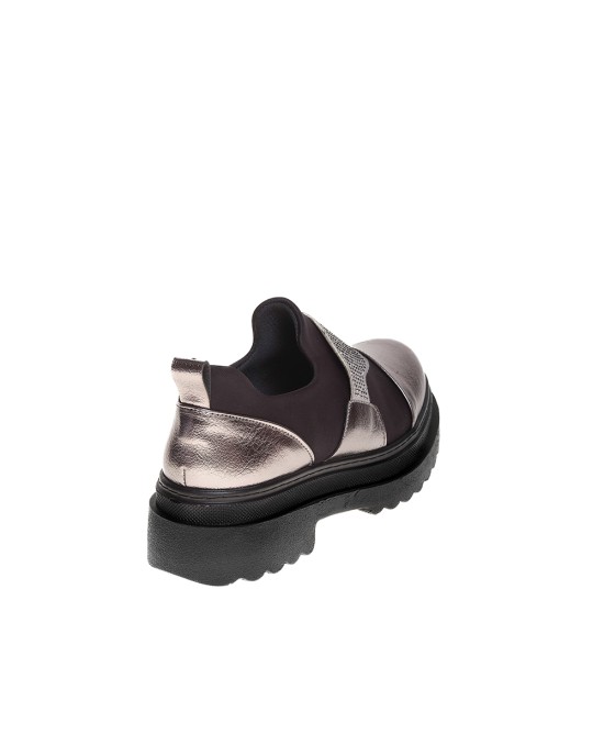  Bruno Scarpe Loafer Ανθρακί με Strass