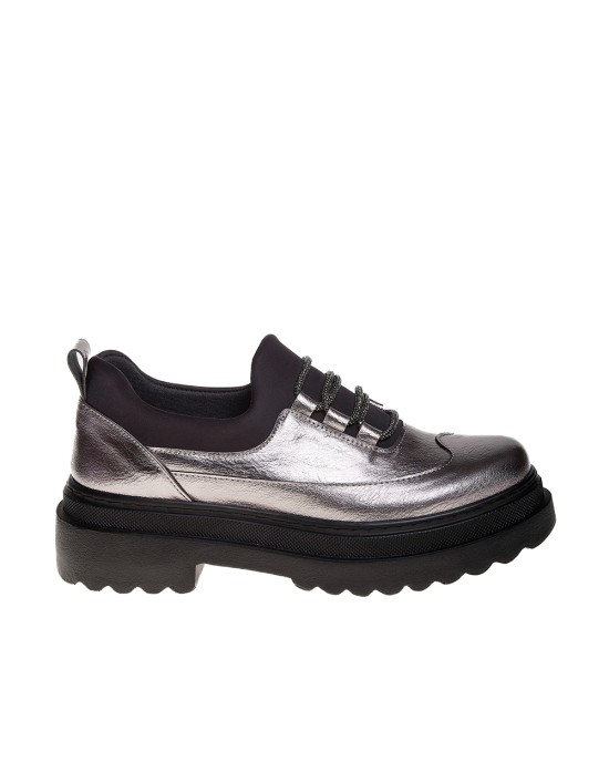  Bruno Scarpe Loafer Ανθρακί με Strass
