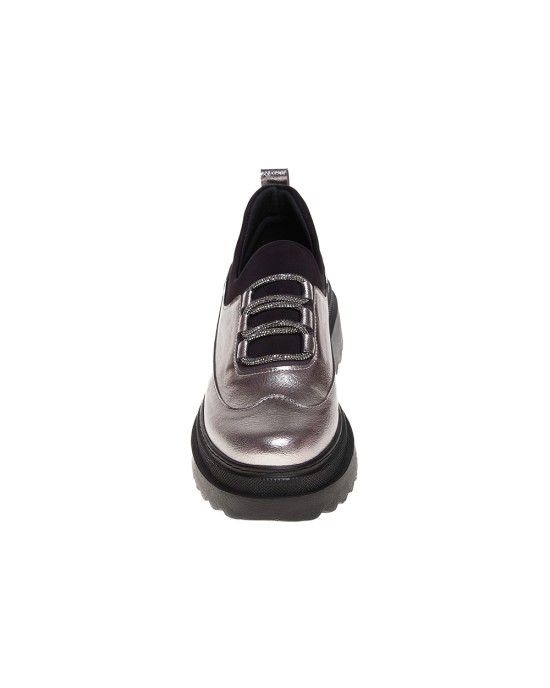  Bruno Scarpe Loafer Ανθρακί με Strass