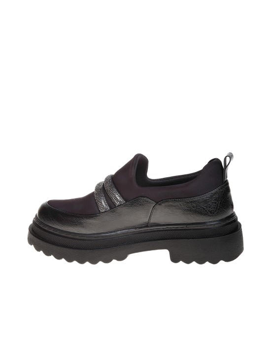  Bruno Scarpe Loafer Μαύρο με Strass