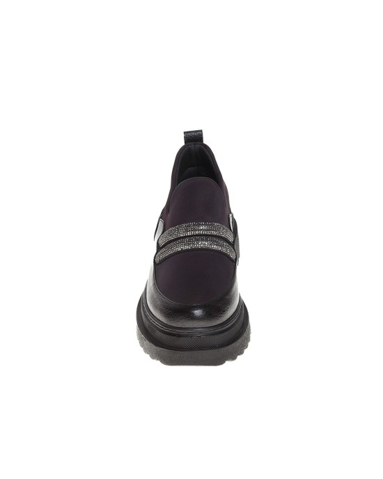  Bruno Scarpe Loafer Μαύρο με Strass