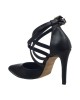   Bruno Scarpe Black Heel with Cross Straps