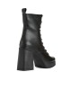 Bruno Scarpe Μποτάκι Καρέ με Φιάπα Μαύρο Bruno Scarpe Μποτάκι Καρέ με Φιάπα Μαύρο