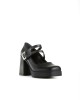 Bruno Scarpe Γόβα Καρέ με Φιάπα Μαύρο Bruno Scarpe Γόβα Καρέ με Φιάπα Μαύρο
