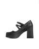 Bruno Scarpe Γόβα Καρέ με Φιάπα Μαύρο Bruno Scarpe Γόβα Καρέ με Φιάπα Μαύρο