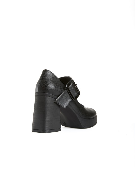 Bruno Scarpe Γόβα Καρέ με Φιάπα Μαύρο Bruno Scarpe Γόβα Καρέ με Φιάπα Μαύρο