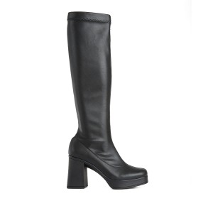 Bruno Scarpe Μπότα Καρέ με Φιάπα Μαύρο    Bruno Scarpe Μπότα Καρέ με Φιάπα Μαύρο