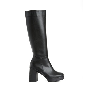 Bruno Scarpe Μπότα Καρέ με Φιάπα Μαύρο    Bruno Scarpe Μπότα Καρέ με Φιάπα Μαύρο