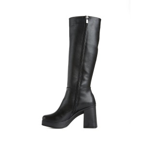 Bruno Scarpe Μπότα Καρέ με Φιάπα Μαύρο    Bruno Scarpe Μπότα Καρέ με Φιάπα Μαύρο