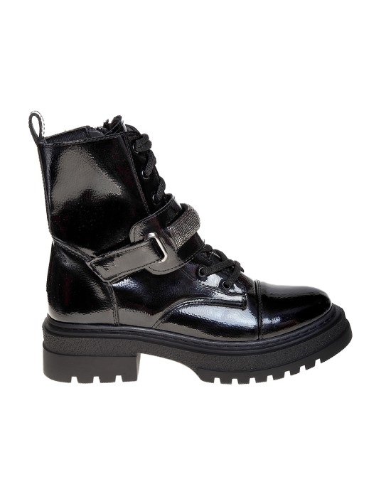  Bruno Scarpe Αρβυλάκι Λουστρίνι με Σχέδιο Strass Μαύρο BS-7006