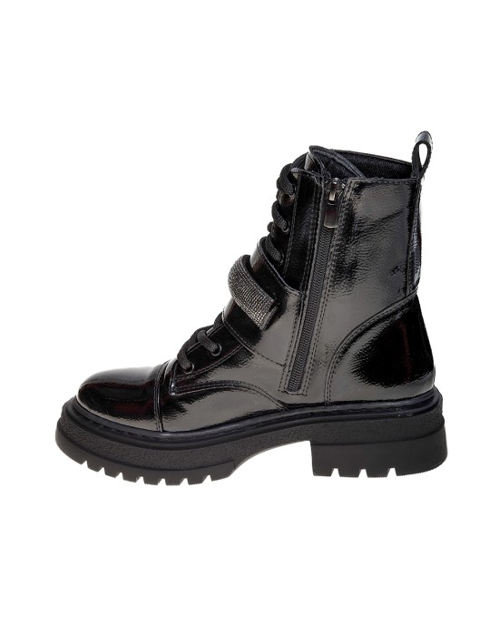  Bruno Scarpe Αρβυλάκι Λουστρίνι με Σχέδιο Strass Μαύρο BS-7006