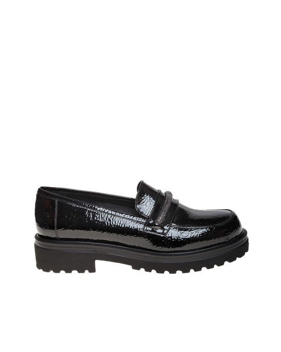 Bruno Scarpe Loafer Λουστρίνι Μαύρο με Strass Bruno Scarpe Loafer Λουστρίνι Μαύρο με Strass