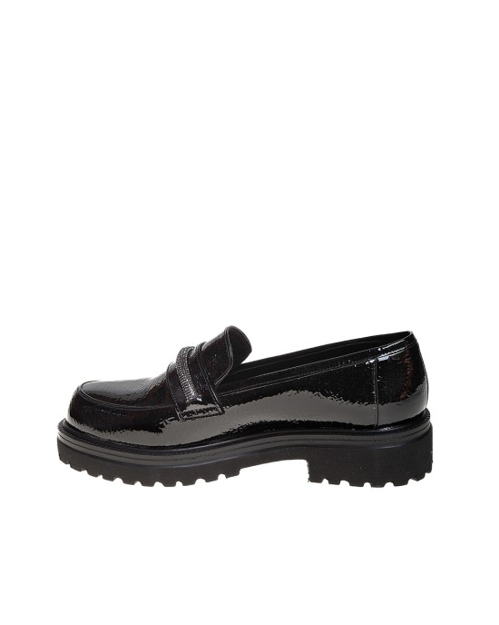 Bruno Scarpe Loafer Λουστρίνι Μαύρο με Strass Bruno Scarpe Loafer Λουστρίνι Μαύρο με Strass