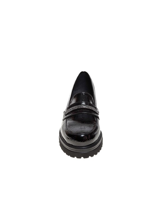 Bruno Scarpe Loafer Λουστρίνι Μαύρο με Strass Bruno Scarpe Loafer Λουστρίνι Μαύρο με Strass