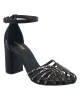   Bruno Scarpe Πέδιλο Γνήσιο Δέρμα Mirror Strass Μαύρο
