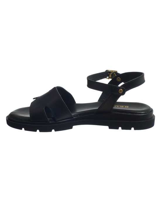   Bruno Scarpe Γνήσιο Δέρμα Flat Πέδιλα Μαύρο