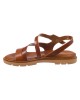  Bruno Scarpe Γνήσιο Δέρμα Flat Πέδιλα Ταμπά 
