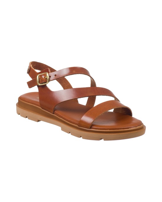   Bruno Scarpe Γνήσιο Δέρμα Flat Πέδιλα Ταμπά 