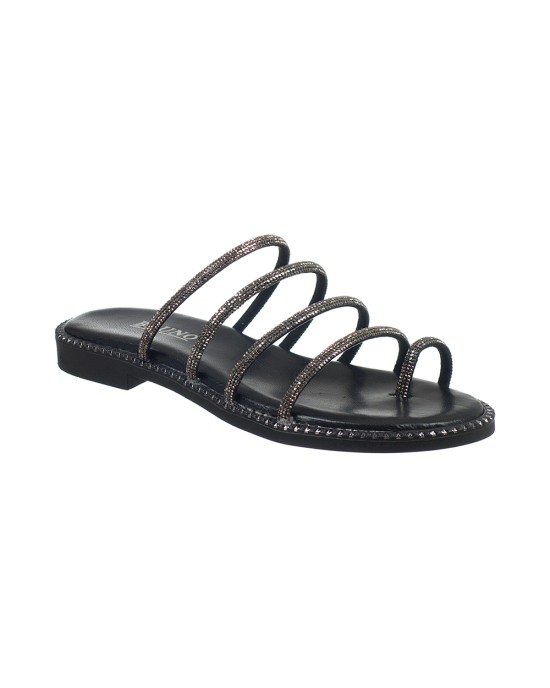   Bruno Scarpe Σανδάλι Γνήσιο Δέρμα με Strass Μαύρο