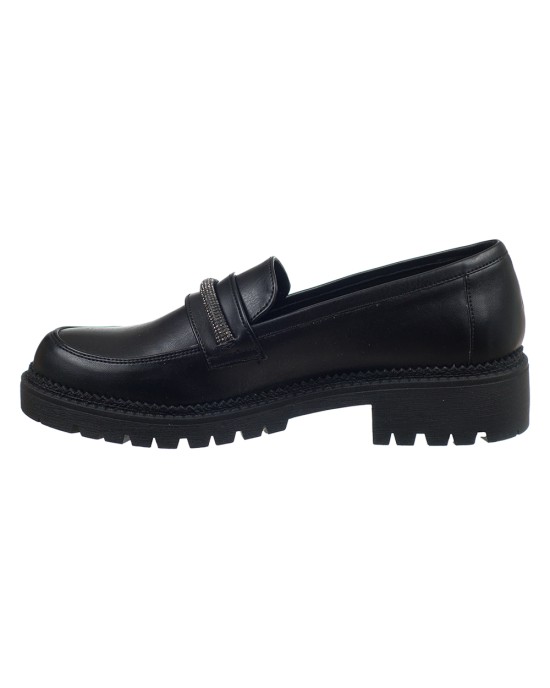   Bruno Scarpe Loafer Μαύρο με Strass BS-00170B