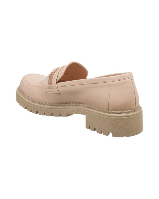   Bruno Scarpe Loafer με Strass Nude BS-00170ND