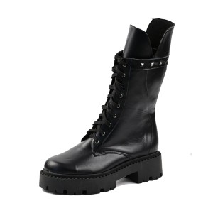 Bruno Scarpe Μποτάκι Δέρμα 3/4 Μαύρο BS-11008-B    Bruno Scarpe Μποτάκι Δέρμα 3/4 Μαύρο BS-11008-B