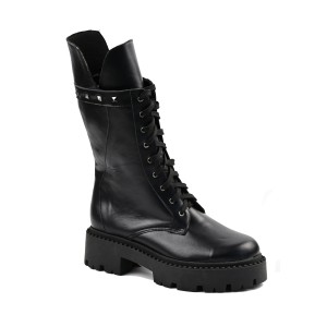 Bruno Scarpe Μποτάκι Δέρμα 3/4 Μαύρο BS-11008-B    Bruno Scarpe Μποτάκι Δέρμα 3/4 Μαύρο BS-11008-B