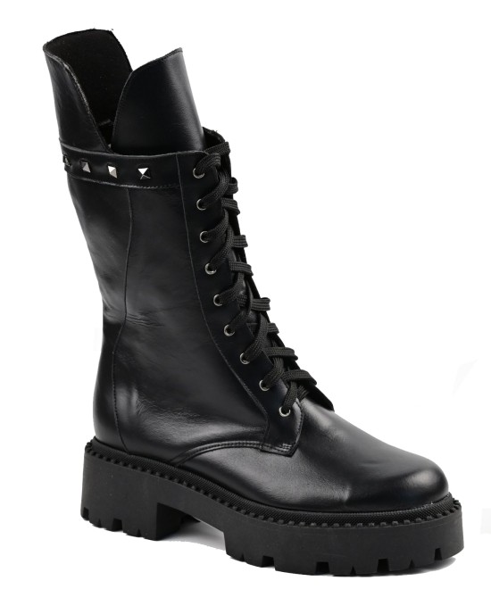   Bruno Scarpe Μποτάκι Δέρμα 3/4 Μαύρο BS-11008-B