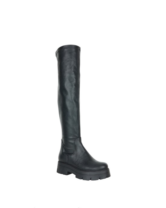   Bruno Scarpe Μπότα Δέρμα Over the knee Μαύρο BS-X24-142