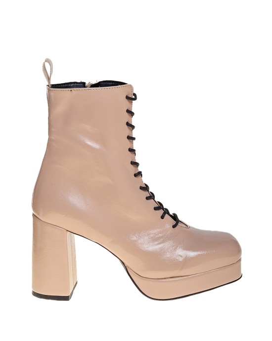 Bruno Scarpe Μποτάκι Καρέ με Φιάπα Nude Bruno Scarpe Μποτάκι Καρέ με Φιάπα Nude