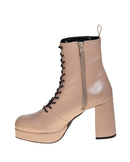 Bruno Scarpe Μποτάκι Καρέ με Φιάπα Nude Bruno Scarpe Μποτάκι Καρέ με Φιάπα Nude