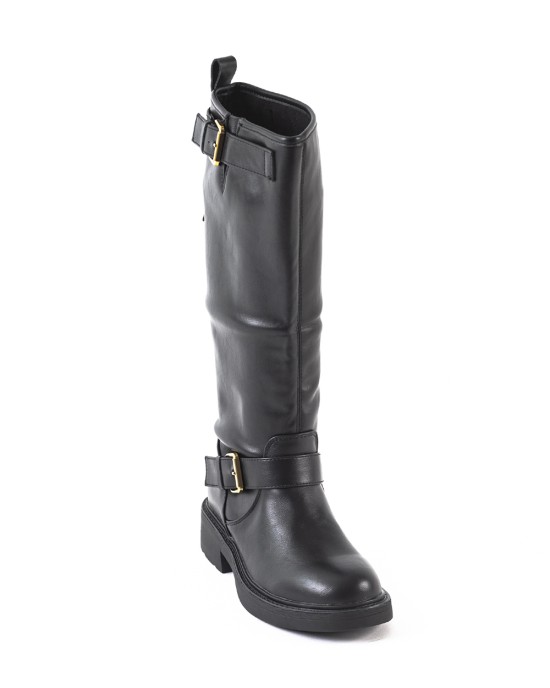 Bruno Scarpe Μπότα Μαύρη με Διπλή Αγκράφα στο πλάι Bruno Scarpe Μπότα Μαύρη με Διπλή Αγκράφα στο πλάι