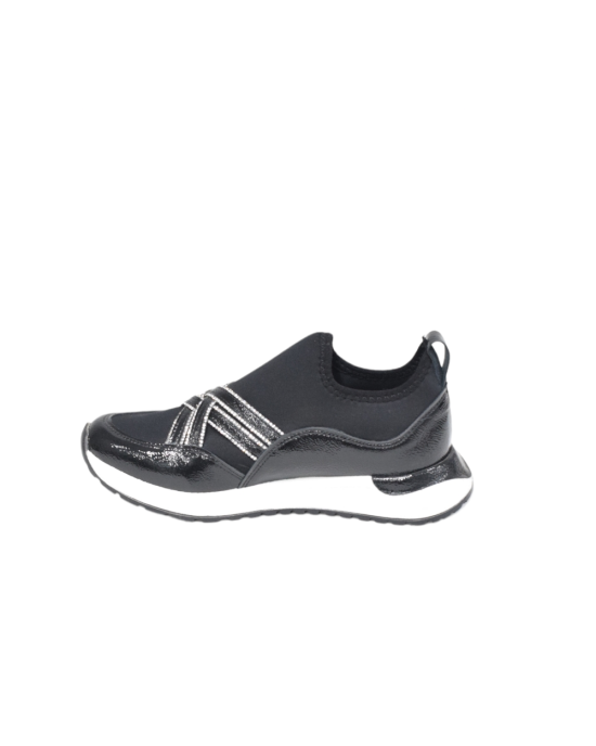 Bruno Scarpe Loafer Μαύρο με Strass