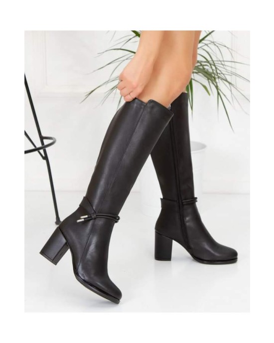 Bruno Scarpe Μπότα Μαύρη με Σχέδιο στο πλάι Bruno Scarpe Μπότα Μαύρη με Σχέδιο στο πλάι