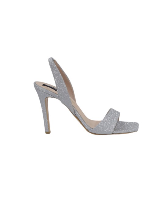 Πέδιλο Ασημί Glitter. 'Υψος τακουνιού 9cm. BS-41366S Πέδιλο Ασημί Glitter. 'Υψος τακουνιού 9cm. BS-41366S