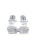  Πέδιλο Mules Ασημί με Strass Λουράκια. BS-701-1S