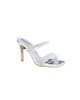  Πέδιλο Mules Ασημί με Strass Λουράκια. BS-701-1S