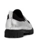 Bruno Scarpe Loafer Ασημί & Μαύρο με Strass