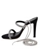  Bruno Scarpe Πέδιλα με Κορδόνι Strass Μαύρο BS-0900