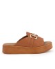  Bruno Scarpe Γνήσιο Δέρμα Flatform Ταμπά 