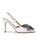  Bruno Scarpe Γόβα Mule Μυτερή Δέρμα Λευκό BS-23160W