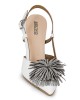  Bruno Scarpe Γόβα Mule Μυτερή Δέρμα Λευκό BS-23160W